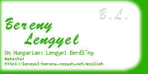 bereny lengyel business card